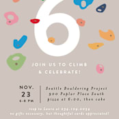 "Bouldering" - Children's Birthday Party Invitations in Bouldering by Alethea and Ruth - Detail