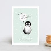 "ONEderland" - Children's Birthday Party Invitations in Mint by Vivian Yiwing - Front