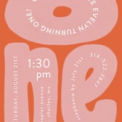 "a big one" - Children's Birthday Party Invitations in Bubble Gum by Jen Owens - Detail