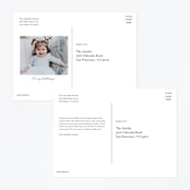 "Lets rock" - Children's Birthday Party Invitations in Denim by Creo Study - Back of Card Options