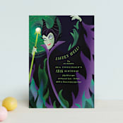 "Magnificent Maleficent" - Children's Birthday Party Invitations in Forbidden Mountain by Jackie Crawford - Front