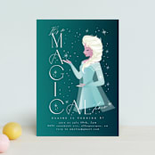 "Disney's Elsa It's A Magical Time" - Children's Birthday Party Invitations in Ice by Ana de Sousa - Front