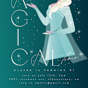 "Disney's Elsa It's A Magical Time" - Children's Birthday Party Invitations in Ice by Ana de Sousa - Detail