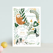 "Sloth jungle" - Children's Birthday Party Invitations in Jungle by Tati Abaurre - Front