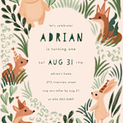 "Into The Wild" - Children's Birthday Party Invitations in Wood by Vivian Yiwing - Detail
