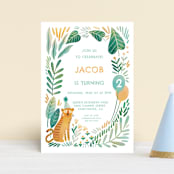 "Tiger birthday" - Children's Birthday Party Invitations in Mint by Tati Abaurre - Front