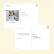"Make A Wish!" - Children's Birthday Party Invitations in Cotton Candy by Peony Rose Design - Back of Card Options