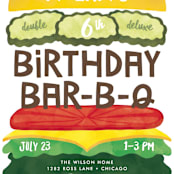"Birthday Burger" - Children's Birthday Party Invitations in Classic by Lehan Veenker - Detail