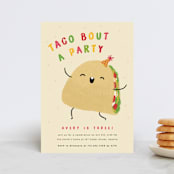 "Taco bout a party" - Children's Birthday Party Invitations in Tortilla by Adelyn T. - Front