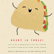 "Taco bout a party" - Children's Birthday Party Invitations in Tortilla by Adelyn T. - Detail