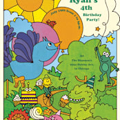 "Birthday Groove" - Children's Birthday Party Invitations in Summer by Morgan Ramberg - Detail