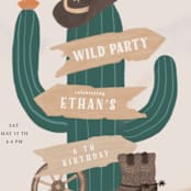 "cowboy party" - Children's Birthday Party Invitations in Sand by Jelena Vuletic - Detail