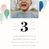 "balloon overlay" - Children's Birthday Party Invitations in Sea by Stephanie Hawkes - Detail