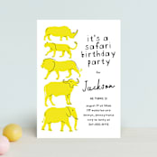 "modern safari party" - Children's Birthday Party Invitations in Sun by Phrosné Barwood - Front