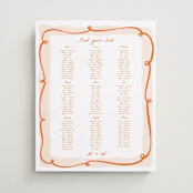 "Giardino" - Custom Seating Charts in Flame by Pati Cascino - Front