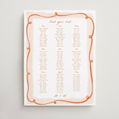 "Giardino" - Custom Seating Charts in Flame by Pati Cascino - Front