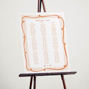 "Giardino" - Custom Seating Charts in Flame by Pati Cascino - In Use