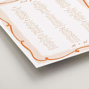 "Giardino" - Custom Seating Charts in Flame by Pati Cascino - Detail