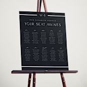 "Luster" - Custom Seating Charts in Ocean by Stacey Meacham - In Use