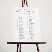 "Classy Type" - Custom Seating Charts in Lily by Hooray Creative - In Use