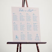 "Handdrawn little things" - Custom Seating Charts in Sky Whispers by Cass Loh - In Use