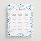 "Almafi" - Custom Seating Charts in Cerulean by Itsy Belle Studio - Front