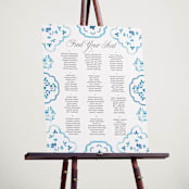 "Almafi" - Custom Seating Charts in Cerulean by Itsy Belle Studio - In Use