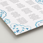 "Almafi" - Custom Seating Charts in Cerulean by Itsy Belle Studio - Detail
