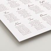 "Handwritten" - Custom Seating Charts in Wine by Cass Loh - Detail