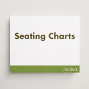 "Portrait" - Custom Seating Charts in Charcoal by Minted - Front