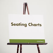 "Portrait" - Custom Seating Charts in Charcoal by Minted - In Use