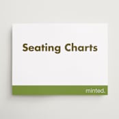 "Portrait" - Custom Seating Charts in Charcoal by Minted - Front