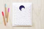 "To the Moon" - Custom Stickers in Night Sky by Kellie Medivitz - Front