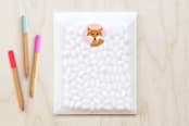 "Fox Friend" - Custom Stickers in Bubblegum by Carolyn MacLaren - Front