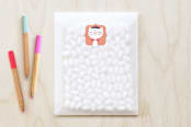"Cool Cat" - Custom Stickers in Salmon by Shannon Hays - Front