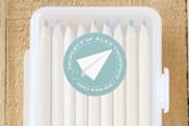 "Airmail" - Custom Stickers in Seascape by Leah Bisch - Front