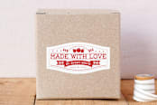 "Made With Love Jar Label" - Custom Stickers in Red Delicious by Megan Kelso - Front