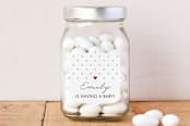 "Polka Dot Shower" - Custom Stickers in Strawberry by Kim Dietrich Elam - Front