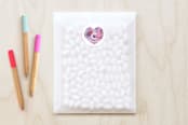 "Heart Facets" - Custom Stickers in Mixed Berry by Up Up Creative - Front