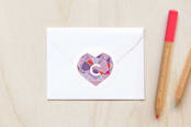 "Heart Facets" - Custom Stickers in Mixed Berry by Up Up Creative - In Use