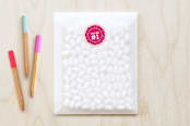 "Prize Ribbon" - Custom Stickers in Raspberry by Jody Wody - Front