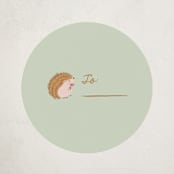 "Hedgehog Maze Game" - Custom Stickers in Sage by Kartika Paramita - Front