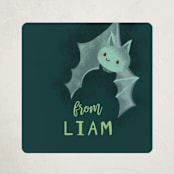 "Hanging Bats" - Custom Stickers in Forest by Caroline Harberd - Front