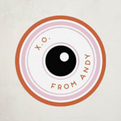 "Click" - Custom Stickers in Terracotta by Gwen Bedat - Front