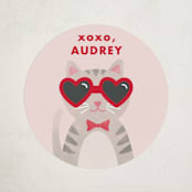 "Coolest Cat" - Custom Stickers in Cotton Candy by Shirley Lin Schneider - Front