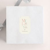 "Merry Stack I" - Custom Stickers in Eggnog by Ana Sharpe - Front