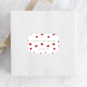 "Floating Greenery" - Custom Stickers in Cranberry by Jan Shepherd - Front