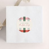 "Perfect Plaid" - Custom Stickers in Fruitcake by Pixel and Hank - Front