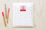 "Heart Centerfold" - Custom Stickers in Strawberry by Stacey Meacham - Front