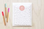 "Outline Heart" - Custom Stickers in Bubblegum by Anna Elder - Front